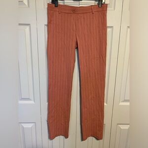 Batabrand Pants Sz L Pull On stretch Comfort‎ Casual Straight Leg Salmon Color